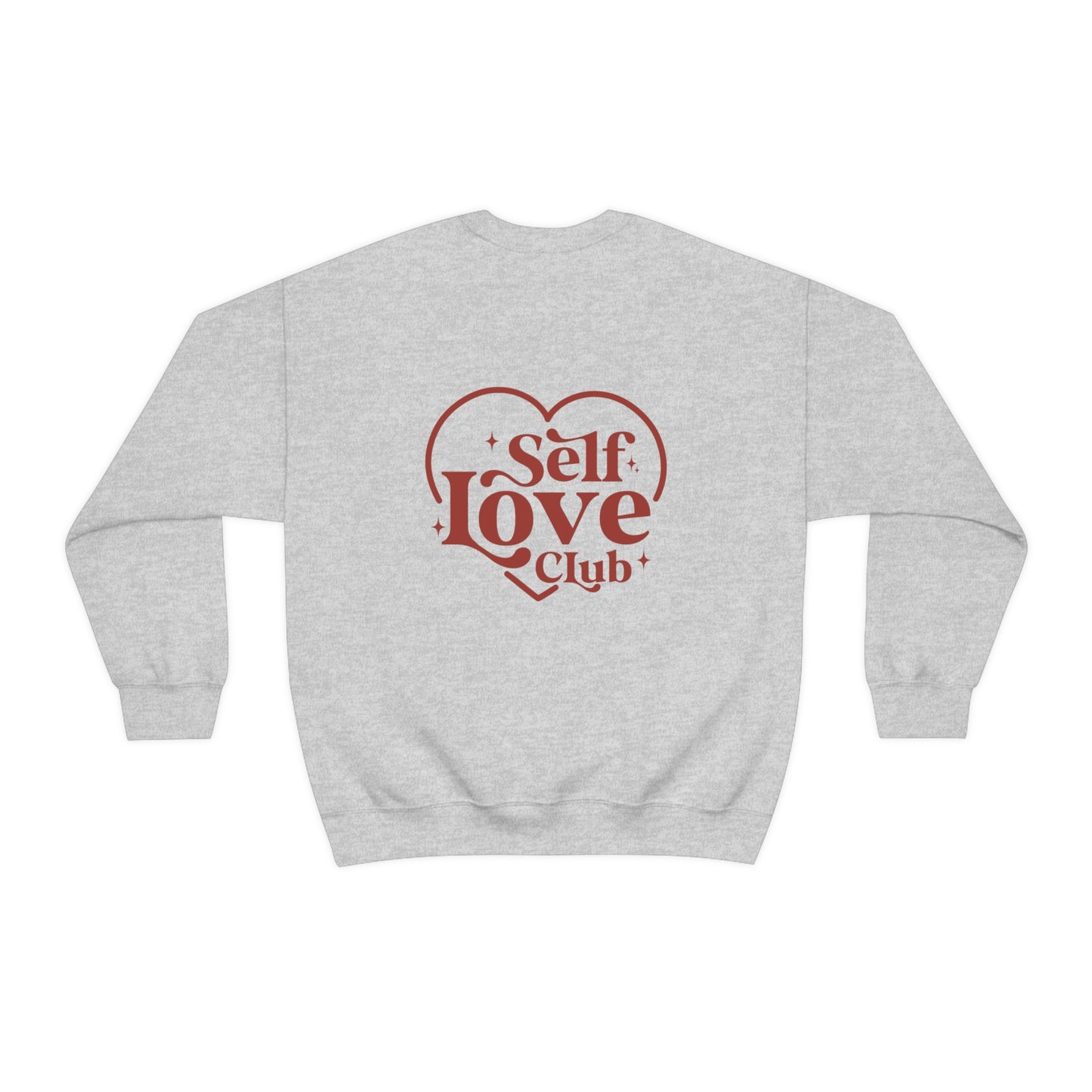 Heart Self Love Club Valentines Day Unisex Heavy Blend Crewneck Sweatshirt Front/Back Print
