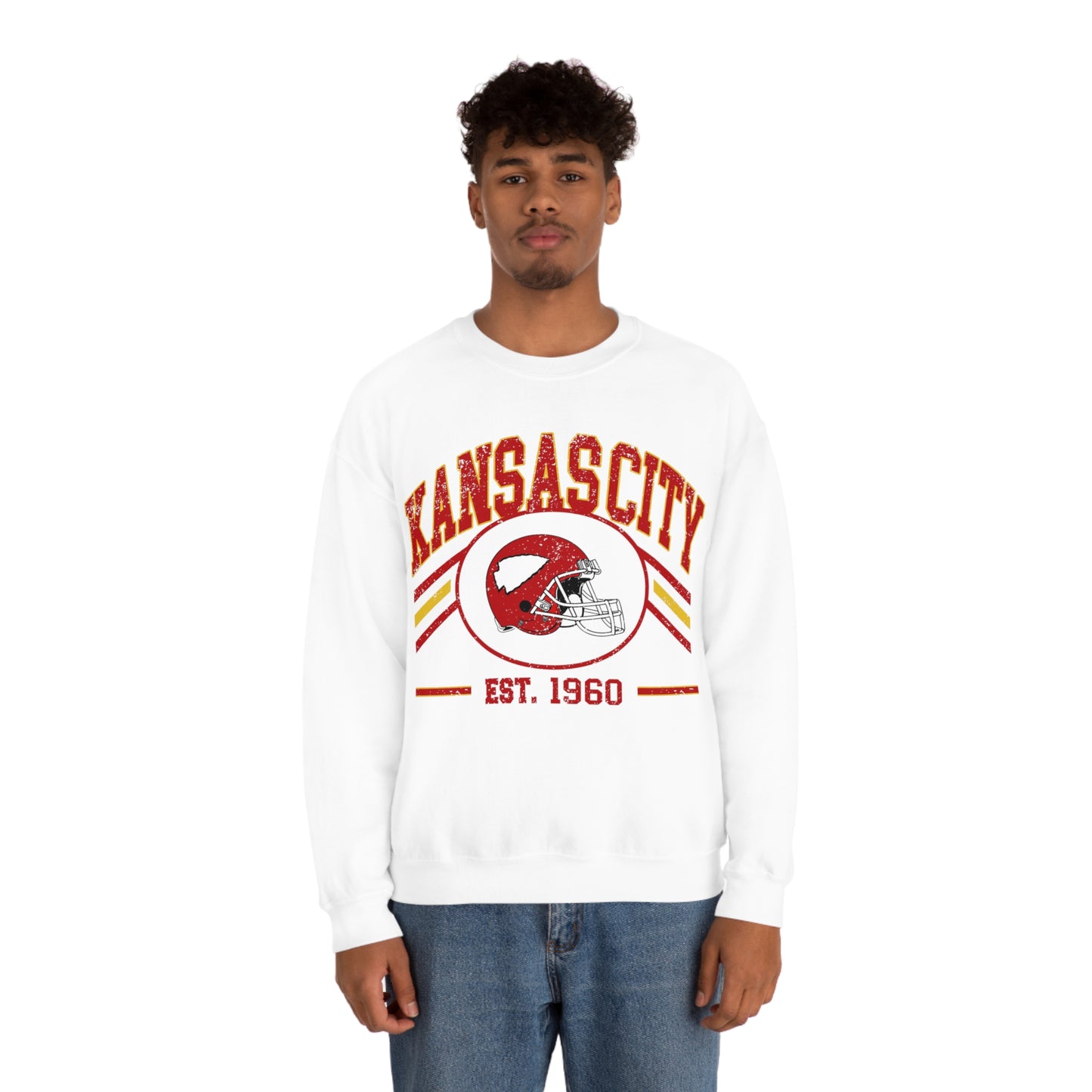 Kansas City Football Unisex Heavy Blend Crewneck Sweatshirt