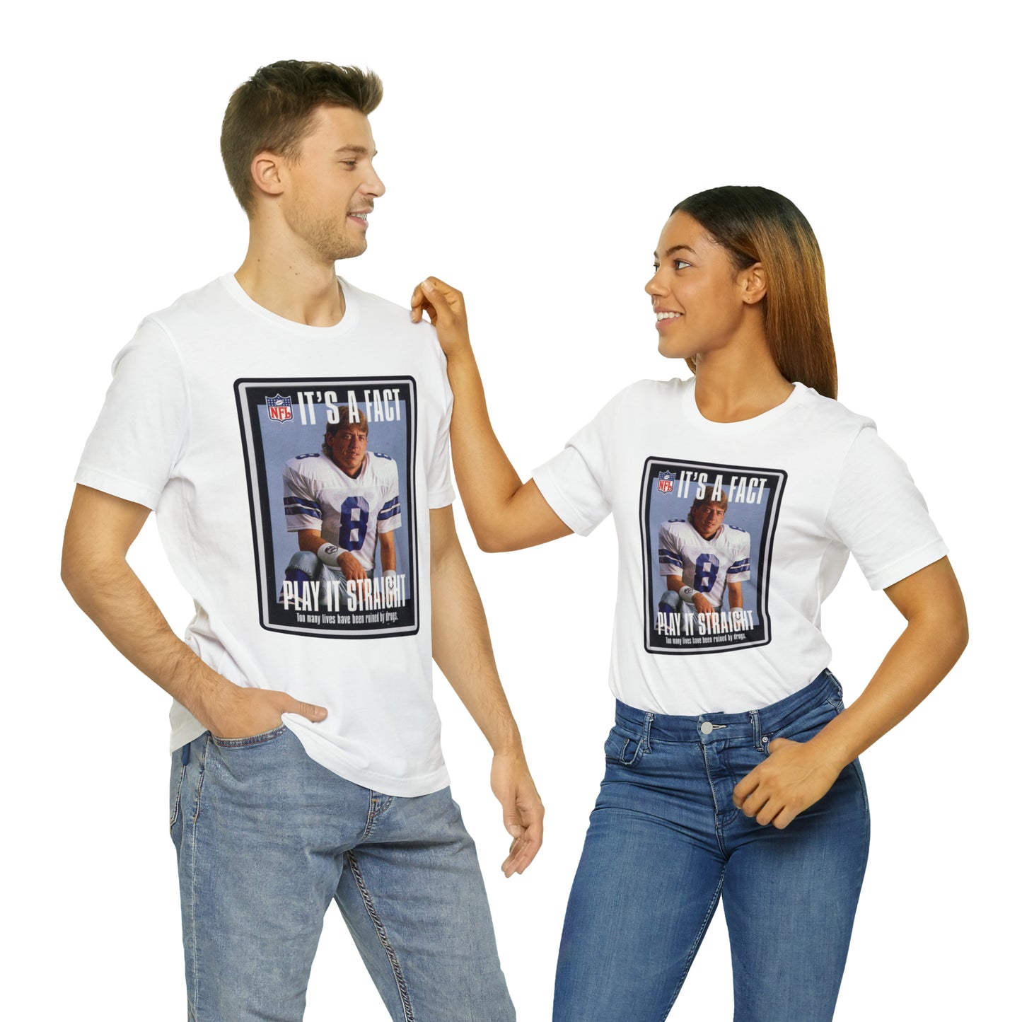 90s Throwback Dallas Cowboys Troy Aikman v2 Sports Illustrated Magazine Unisex Jersey Short Sleeve Tee