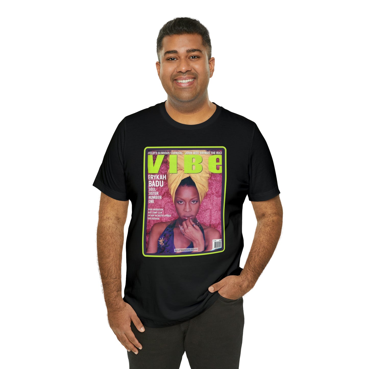 90s Throwback Erykah Badu Vibe Magazine Unisex Jersey Short Sleeve Tee