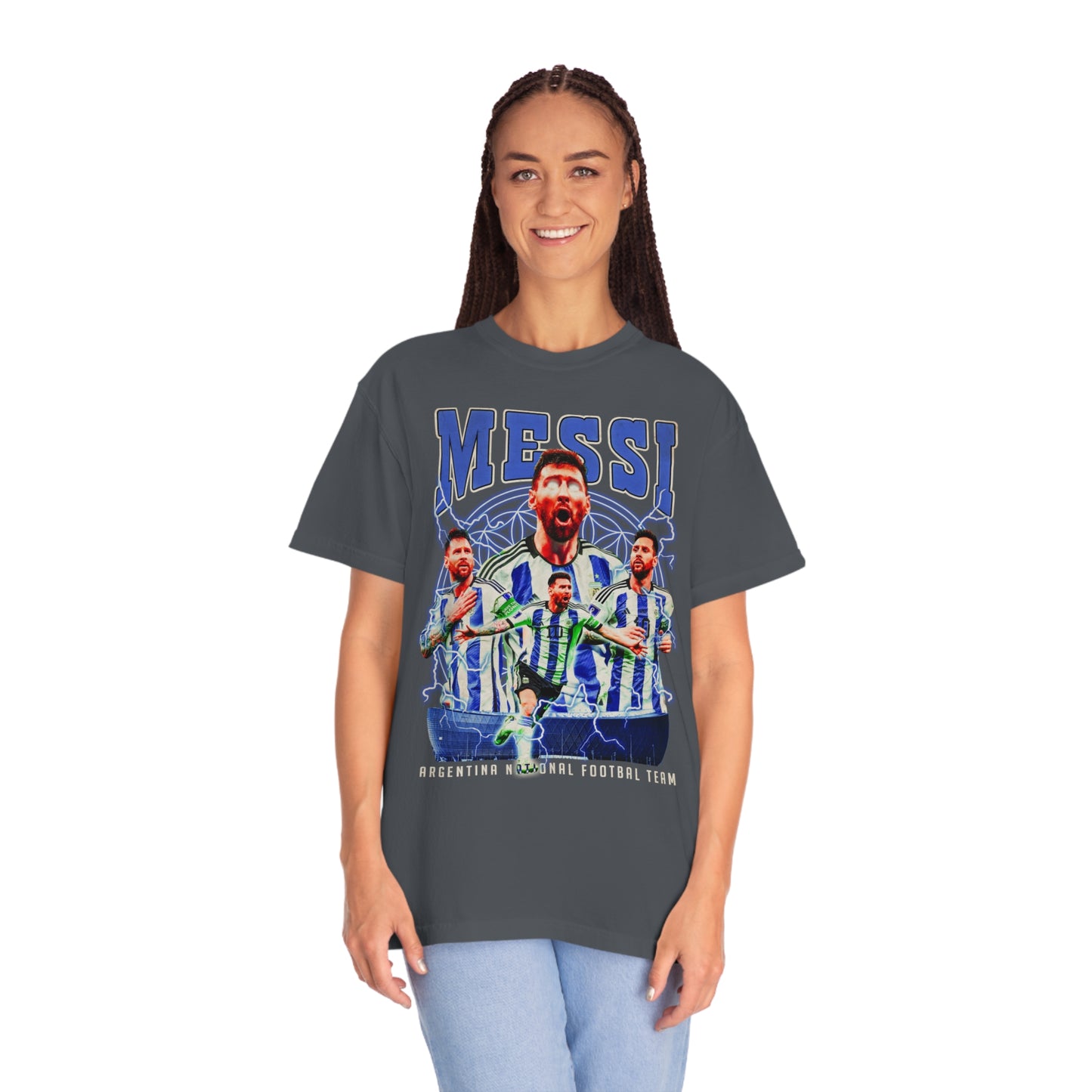 Messi Soccer Unisex Garment-Dyed T-shirt