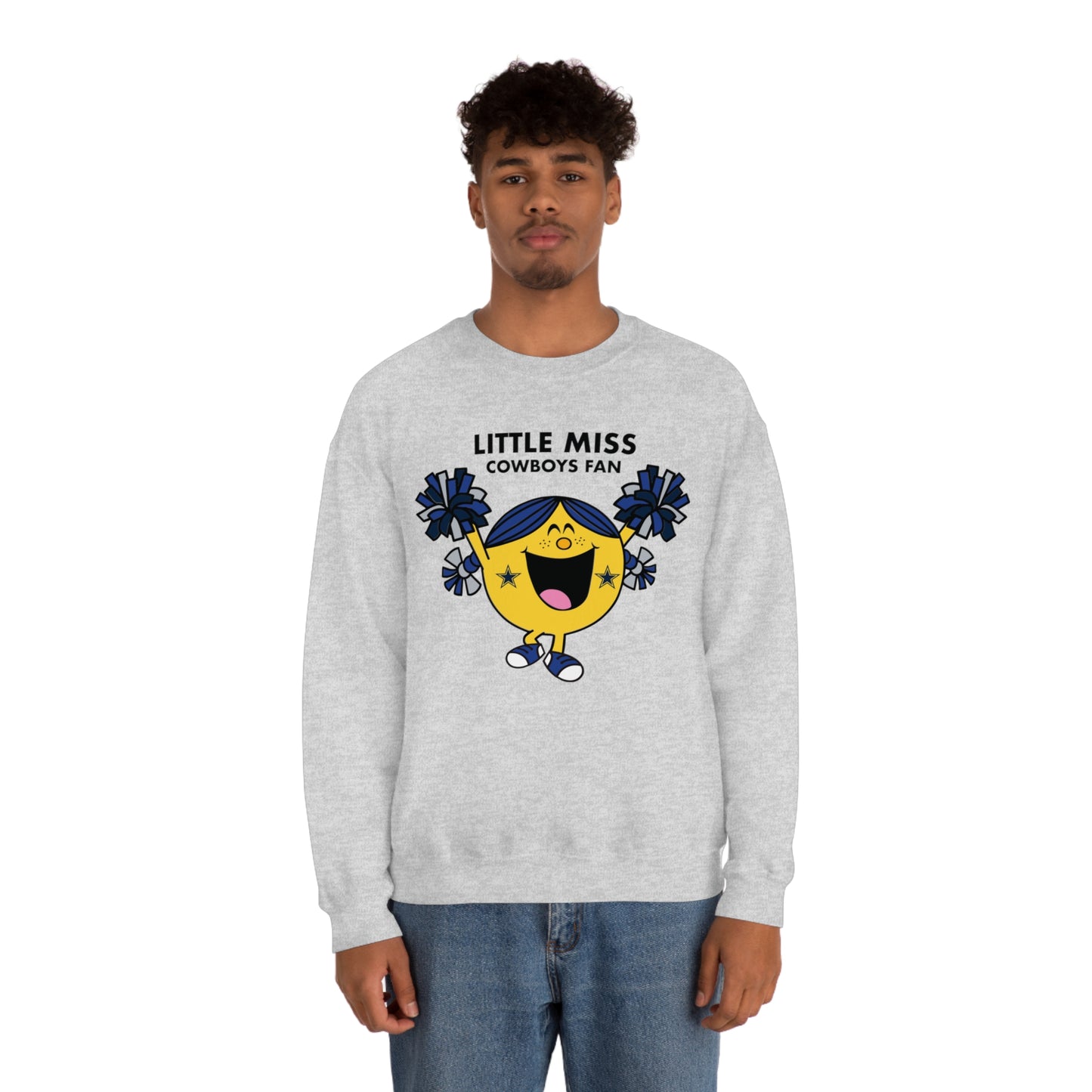 Little Miss Dallas Cowboys Unisex Heavy Blend Crewneck Sweatshirt