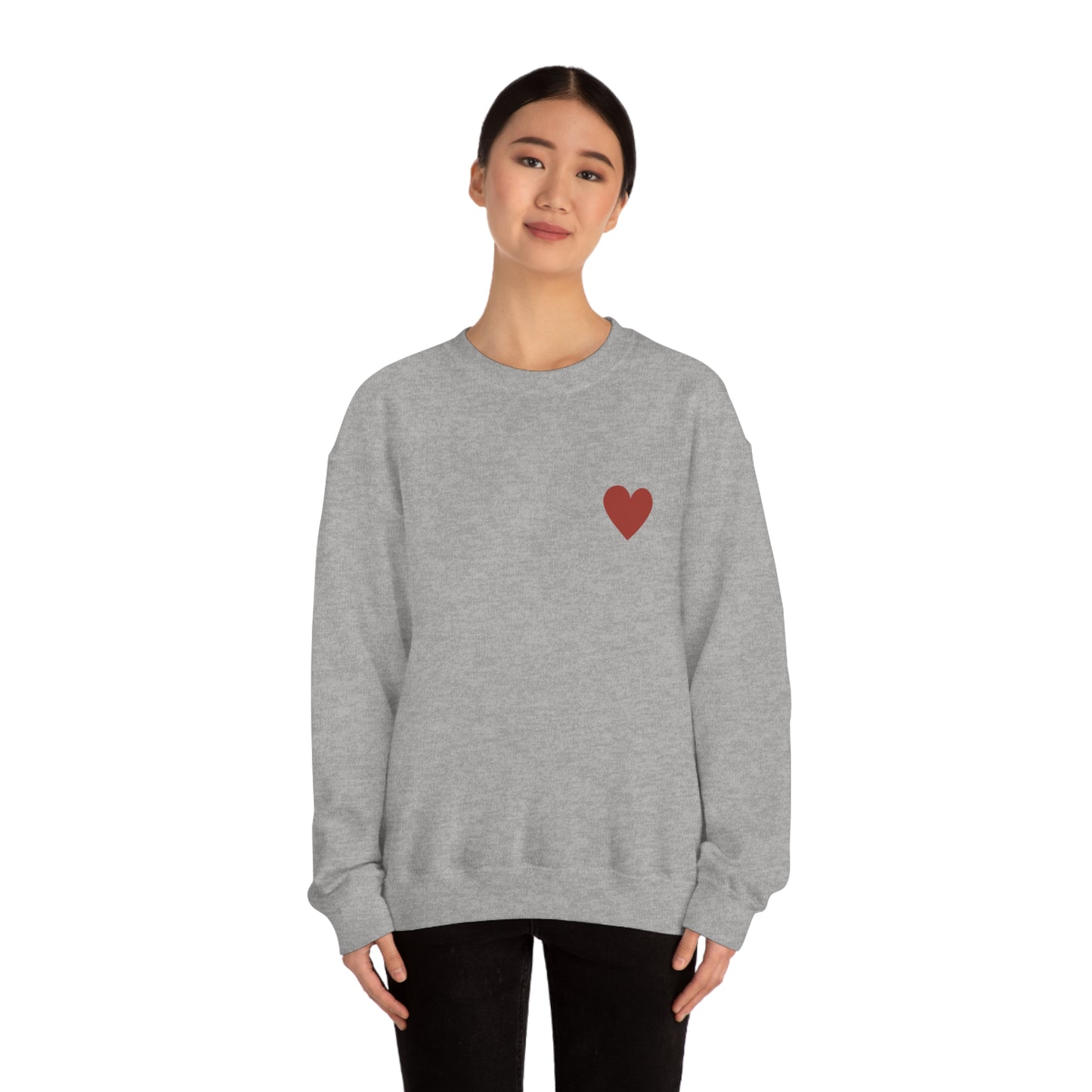 Heart Self Love Club Valentines Day Unisex Heavy Blend Crewneck Sweatshirt Front/Back Print