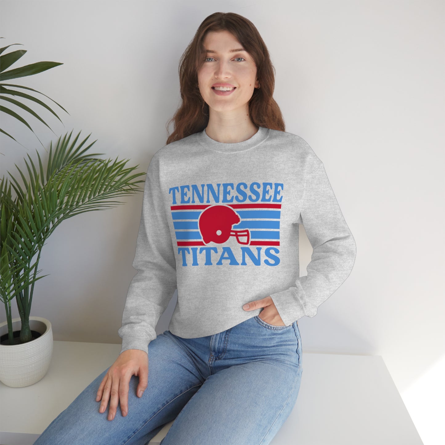 Retro Style Tennessee Football Unisex Heavy Blend Crewneck Sweatshirt