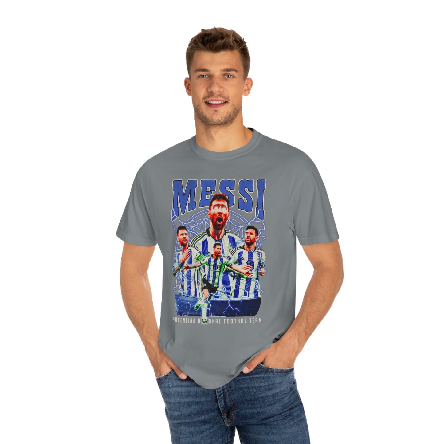 Messi Soccer Unisex Garment-Dyed T-shirt