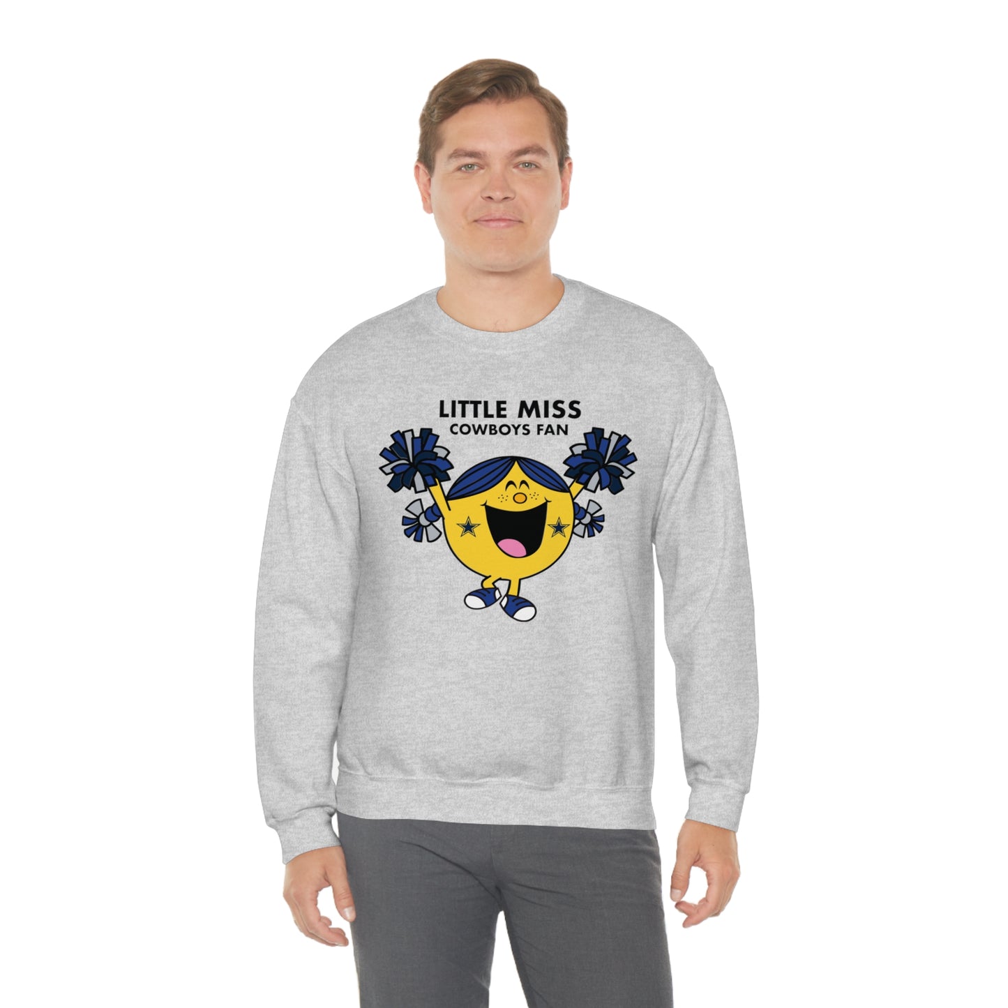 Little Miss Dallas Cowboys Unisex Heavy Blend Crewneck Sweatshirt