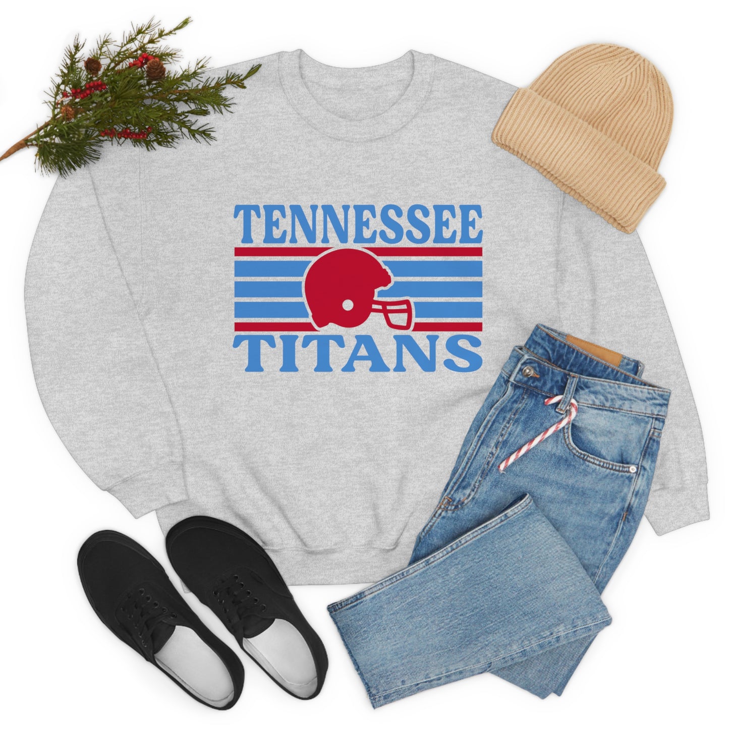 Retro Style Tennessee Football Unisex Heavy Blend Crewneck Sweatshirt