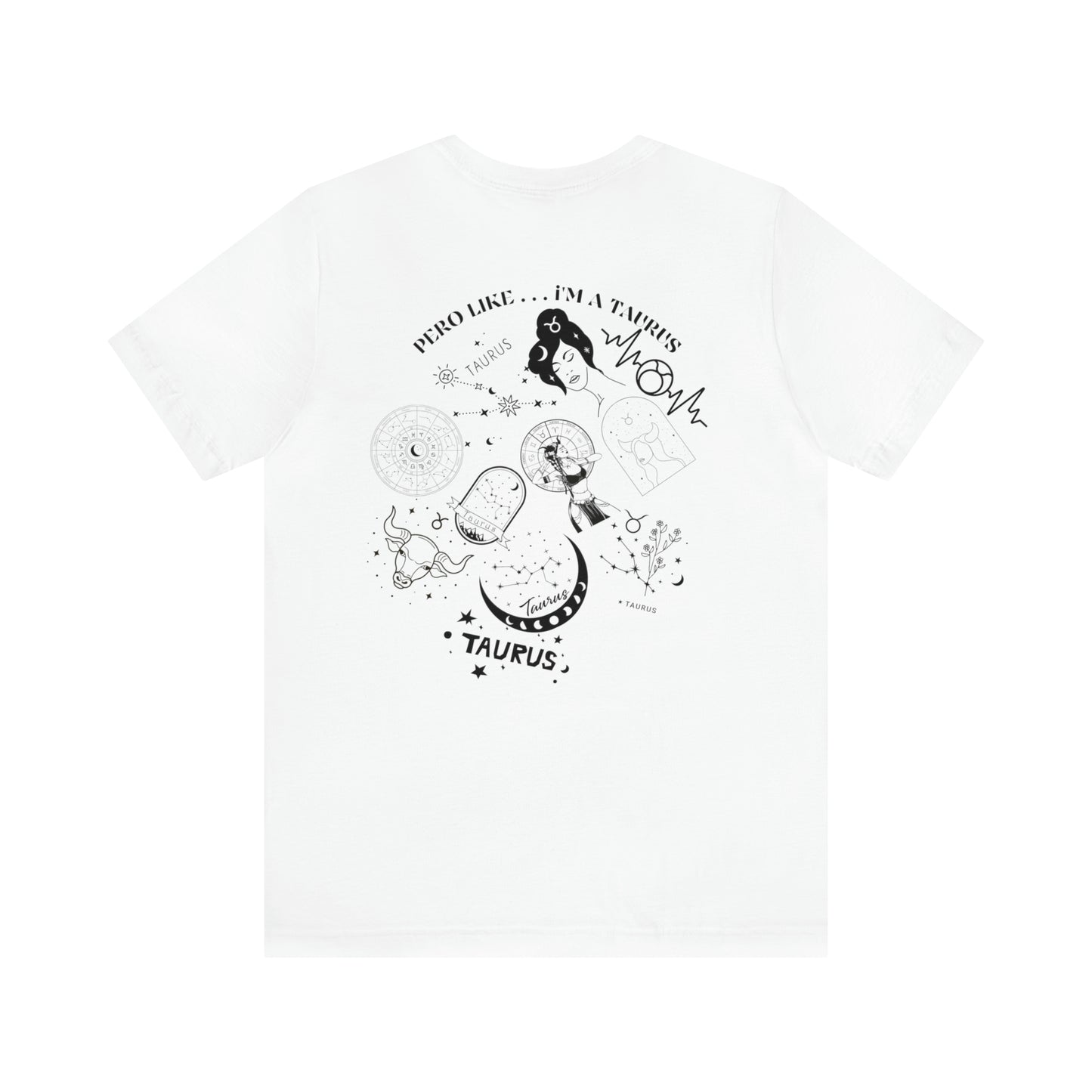 Zodiac Taurus - Astrology Unisex Jersey Short Sleeve Tee Front/Back Print