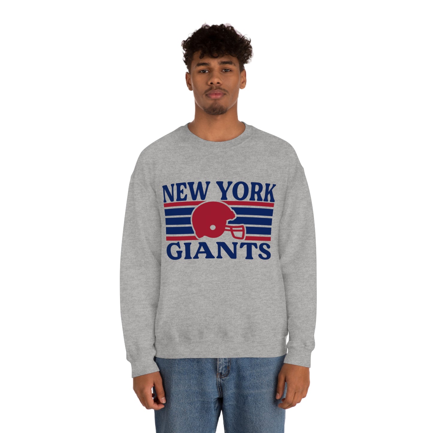 Retro Style New York Football Unisex Heavy Blend Crewneck Sweatshirt