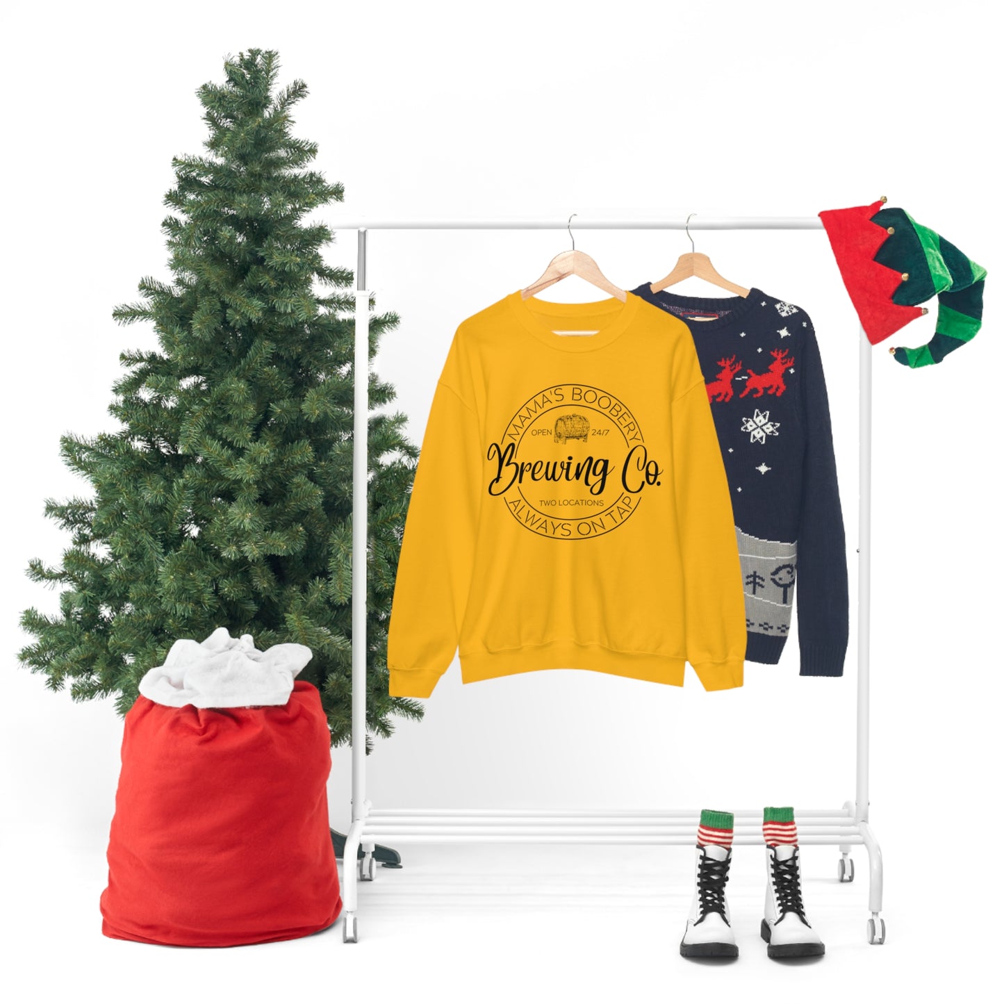 Moms Boobery Brewery Unisex DryBlend® Crewneck Sweatshirt