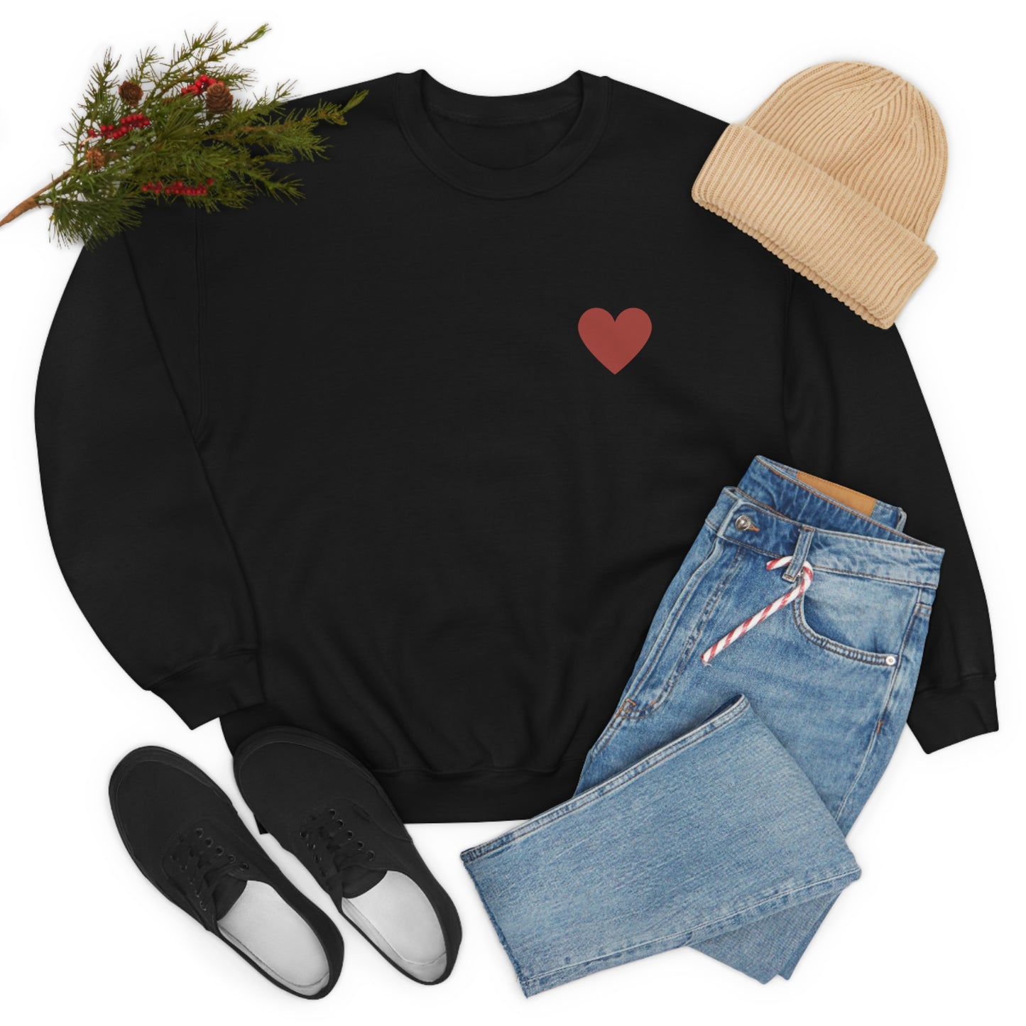 Heart Self Love Club Valentines Day Unisex Heavy Blend Crewneck Sweatshirt Front/Back Print