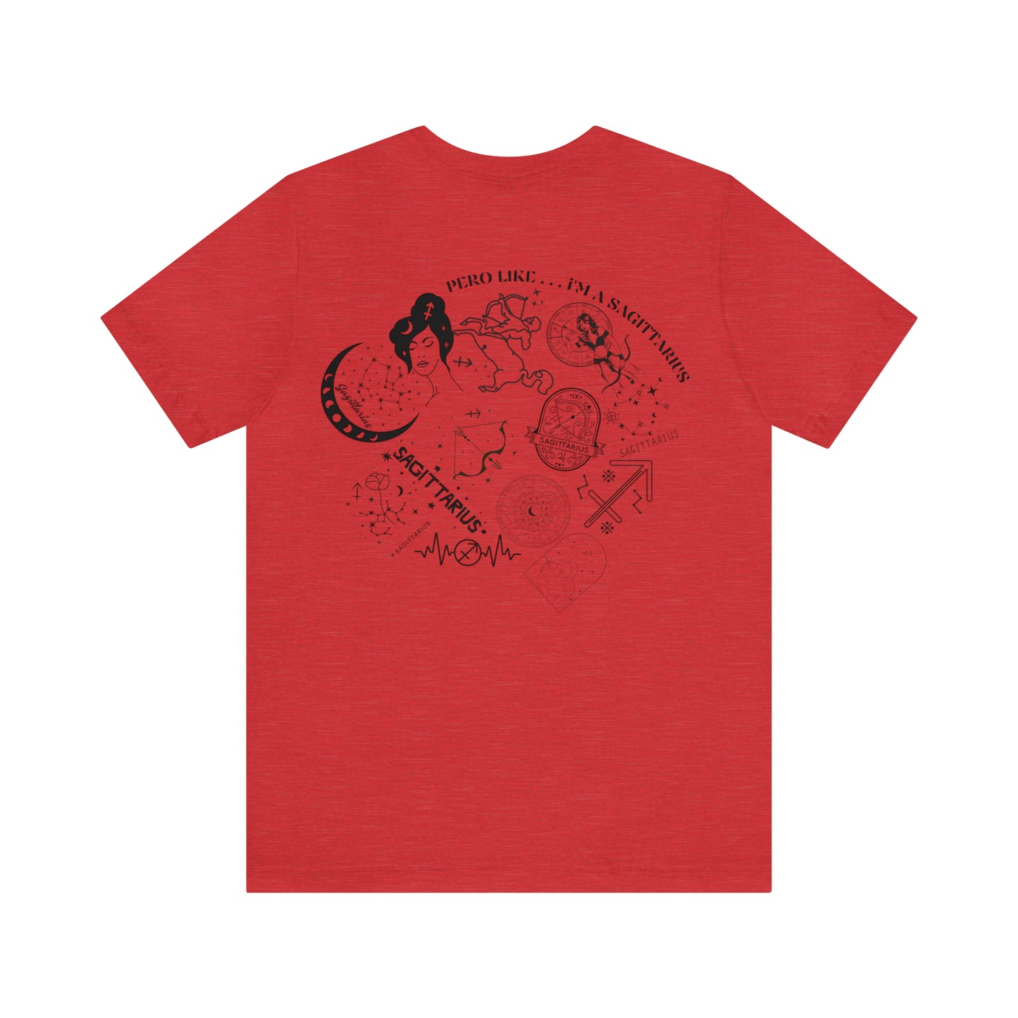 Zodiac Sagittarius - Astrology Unisex Jersey Short Sleeve Tee Front/Back Print