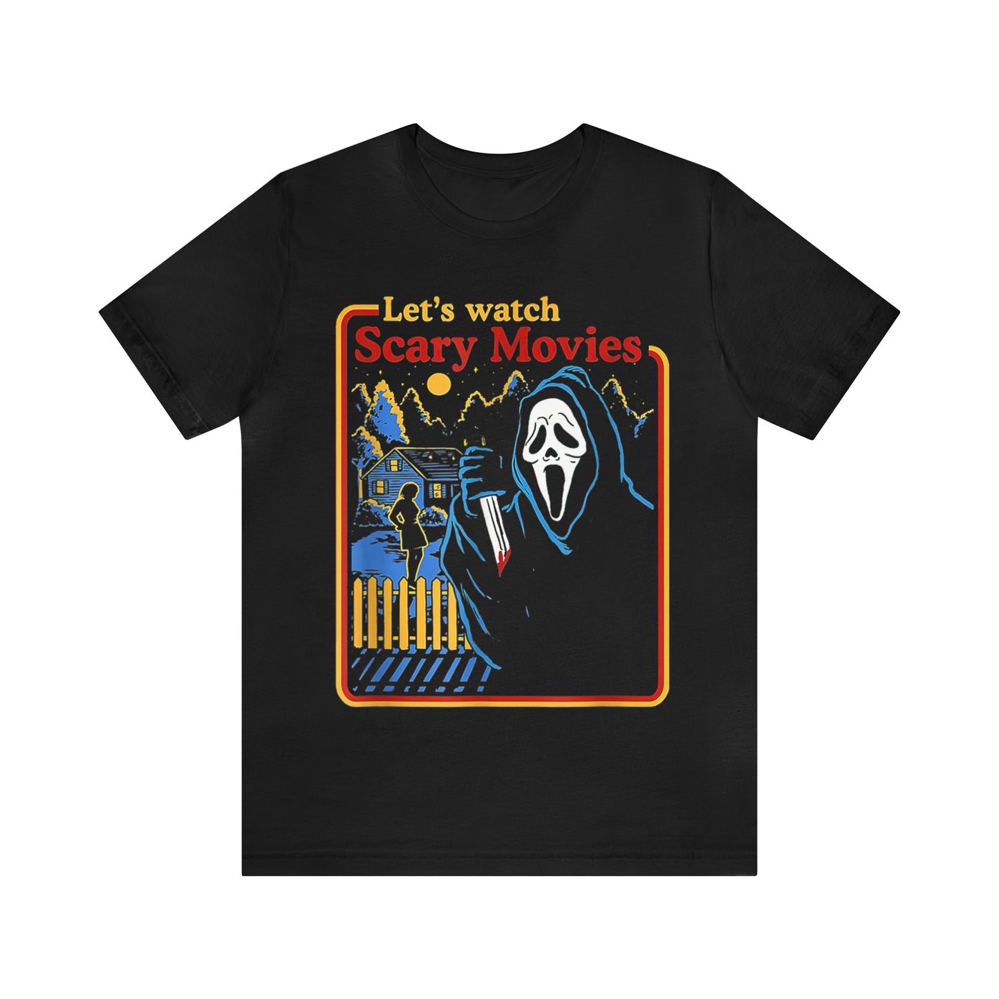 Scream Let's Watch Scary Movies | Unisex Jersey Short Sleeve Tee