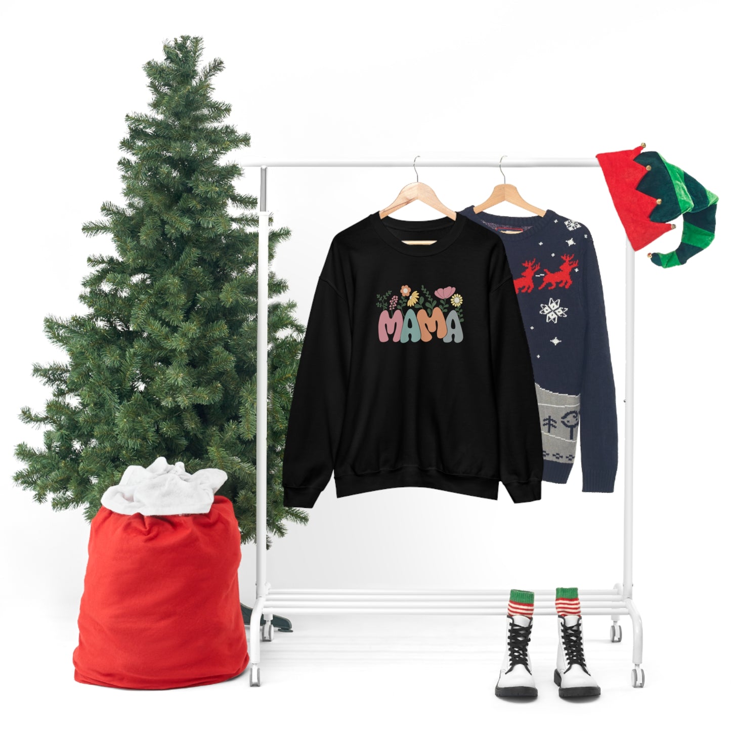 Mama Floral Unisex DryBlend® Crewneck Sweatshirt