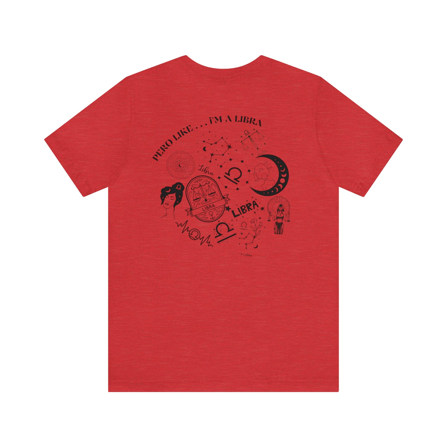 Zodiac Libra - Astrology Unisex Jersey Short Sleeve Tee Front/Back Print