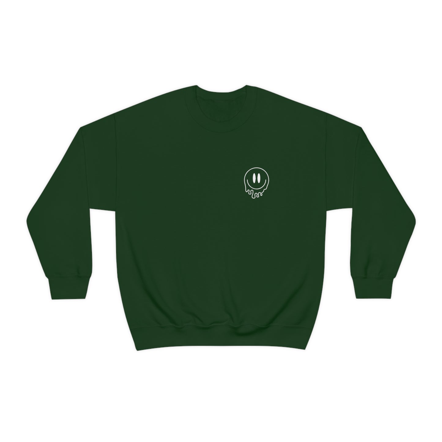 Melting Smiley Cool Moms Club Unisex DryBlend® Crewneck Sweatshirt Front/Back Print