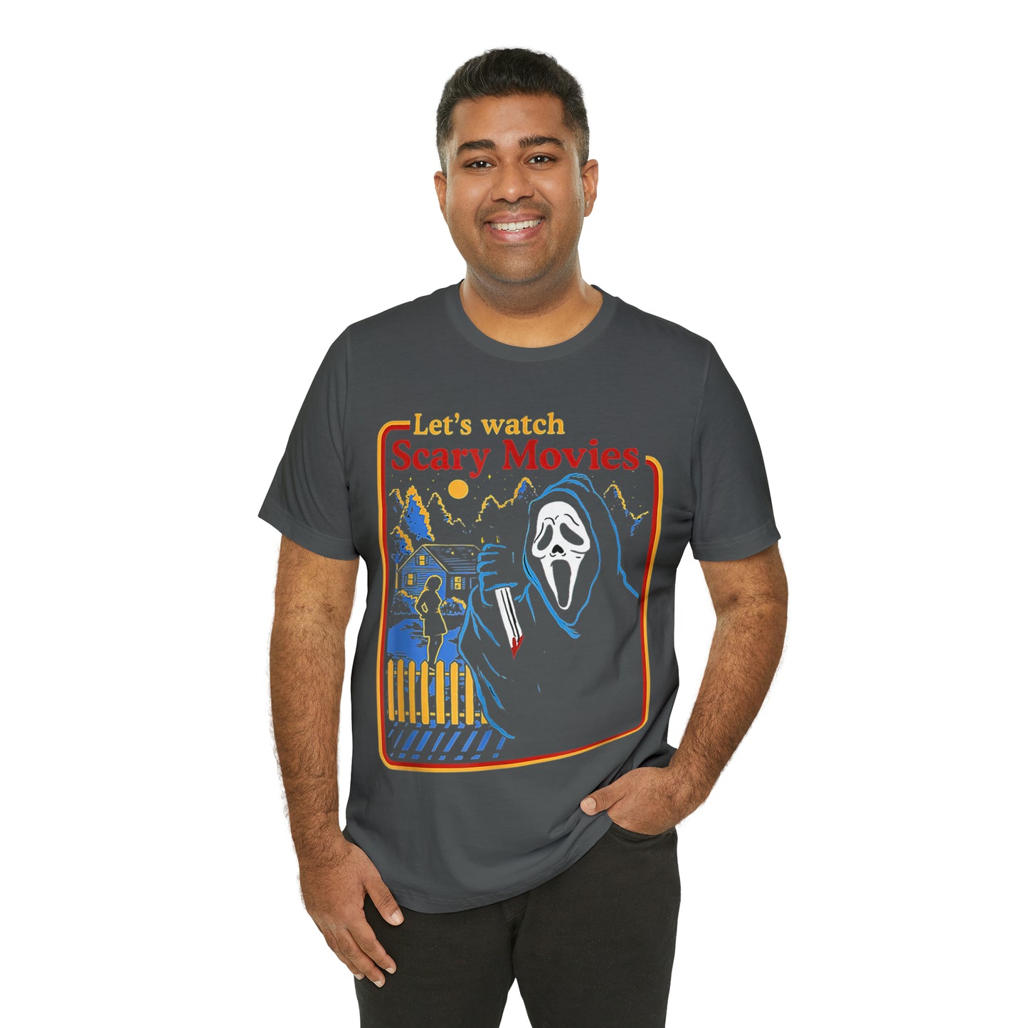Scream Let's Watch Scary Movies | Unisex Jersey Short Sleeve Tee