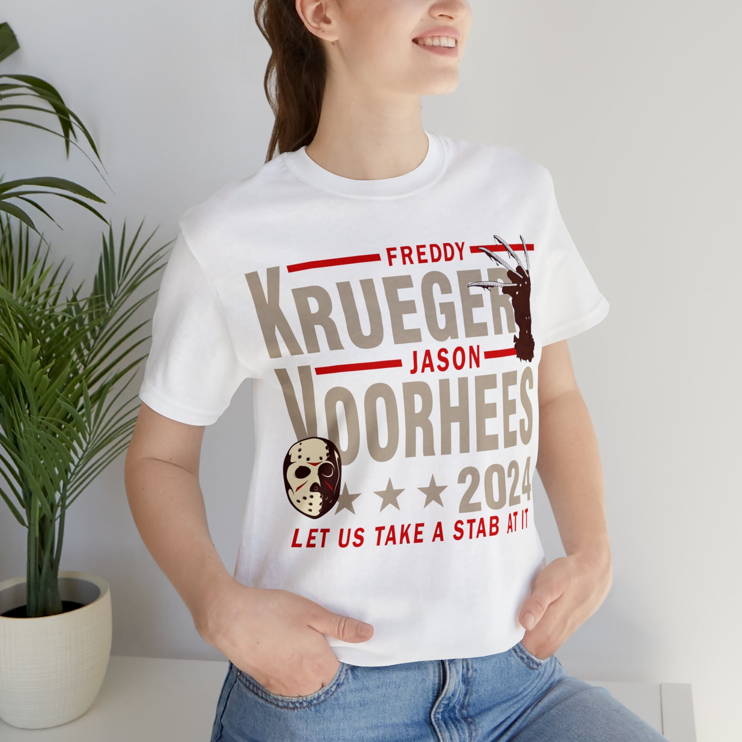 Freddy Krueger Jason Voorhees 2024 | Unisex Jersey Short Sleeve Tee