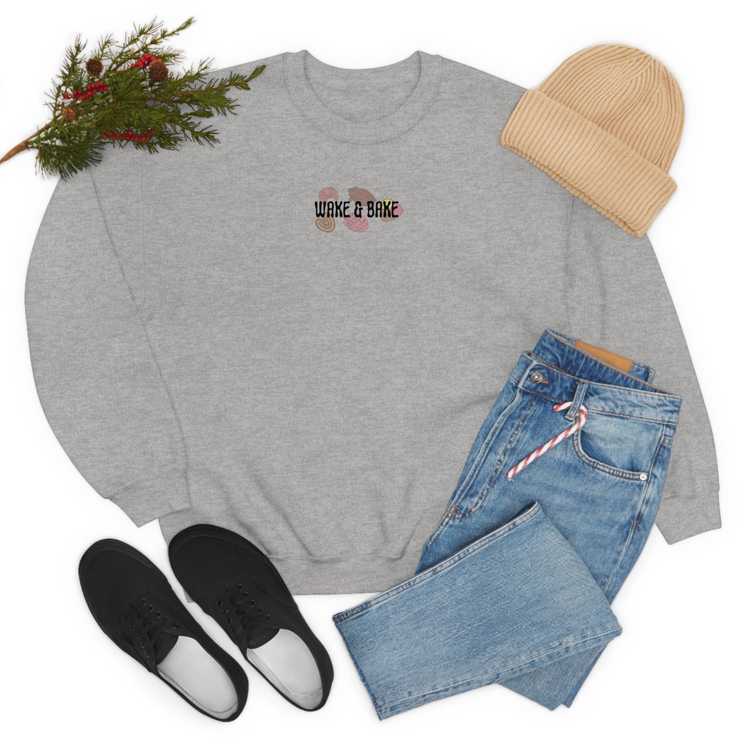 Wake & Bake Pan Dulce Unisex Heavy Blend Crewneck Sweatshirt