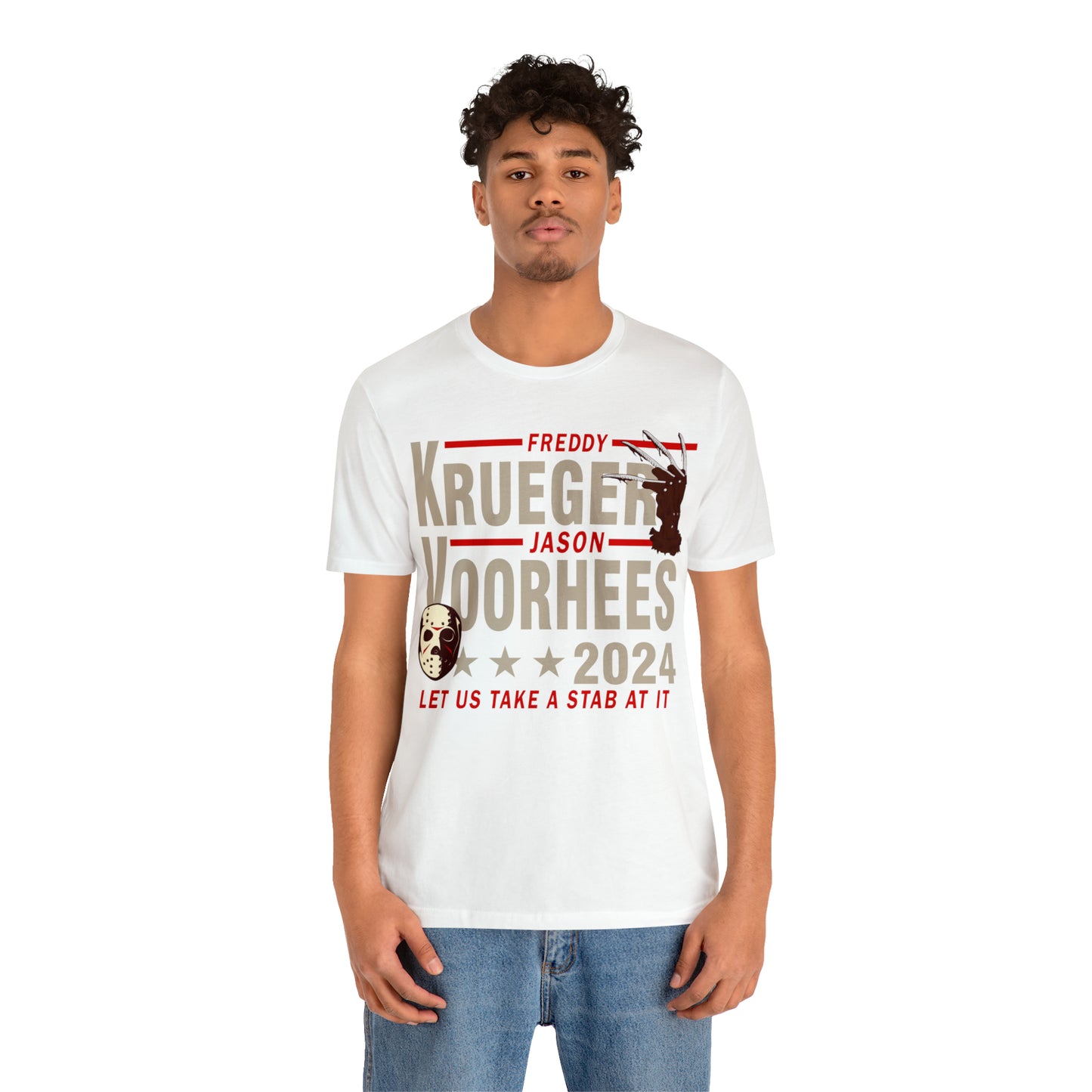 Freddy Krueger Jason Voorhees 2024 | Unisex Jersey Short Sleeve Tee