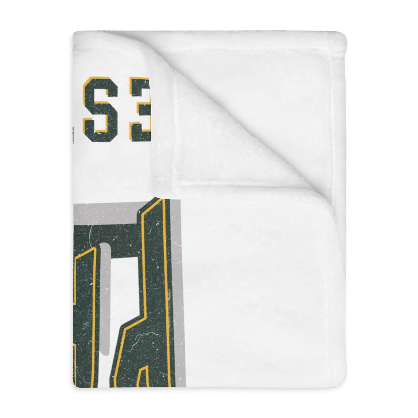 Green Bay Football Velveteen Minky Throw Blanket