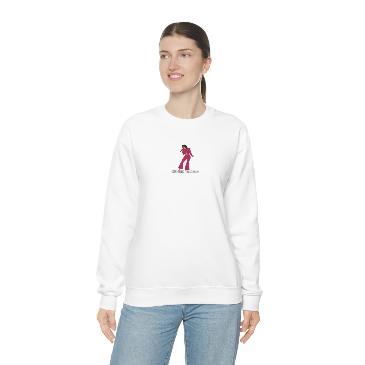 Eeeenything For Selenas Unisex Heavy Blend Crewneck Sweatshirt