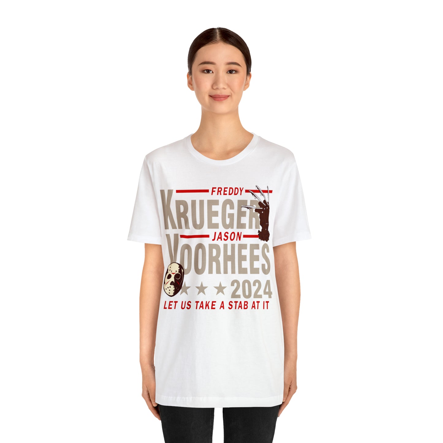 Freddy Krueger Jason Voorhees 2024 | Unisex Jersey Short Sleeve Tee