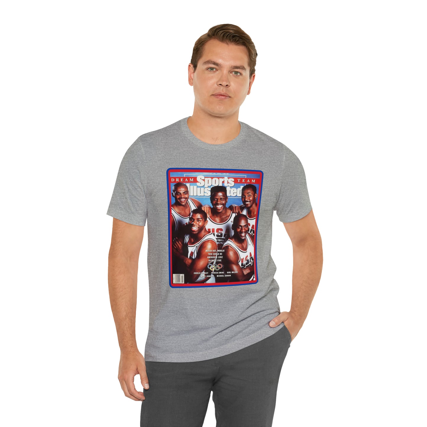90s Throwback Dream Team Sports Illustrated Magazine Unisex Jersey Short Sleeve Tee