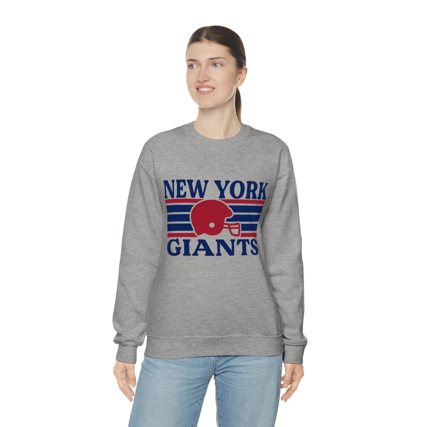Retro Style New York Football Unisex Heavy Blend Crewneck Sweatshirt