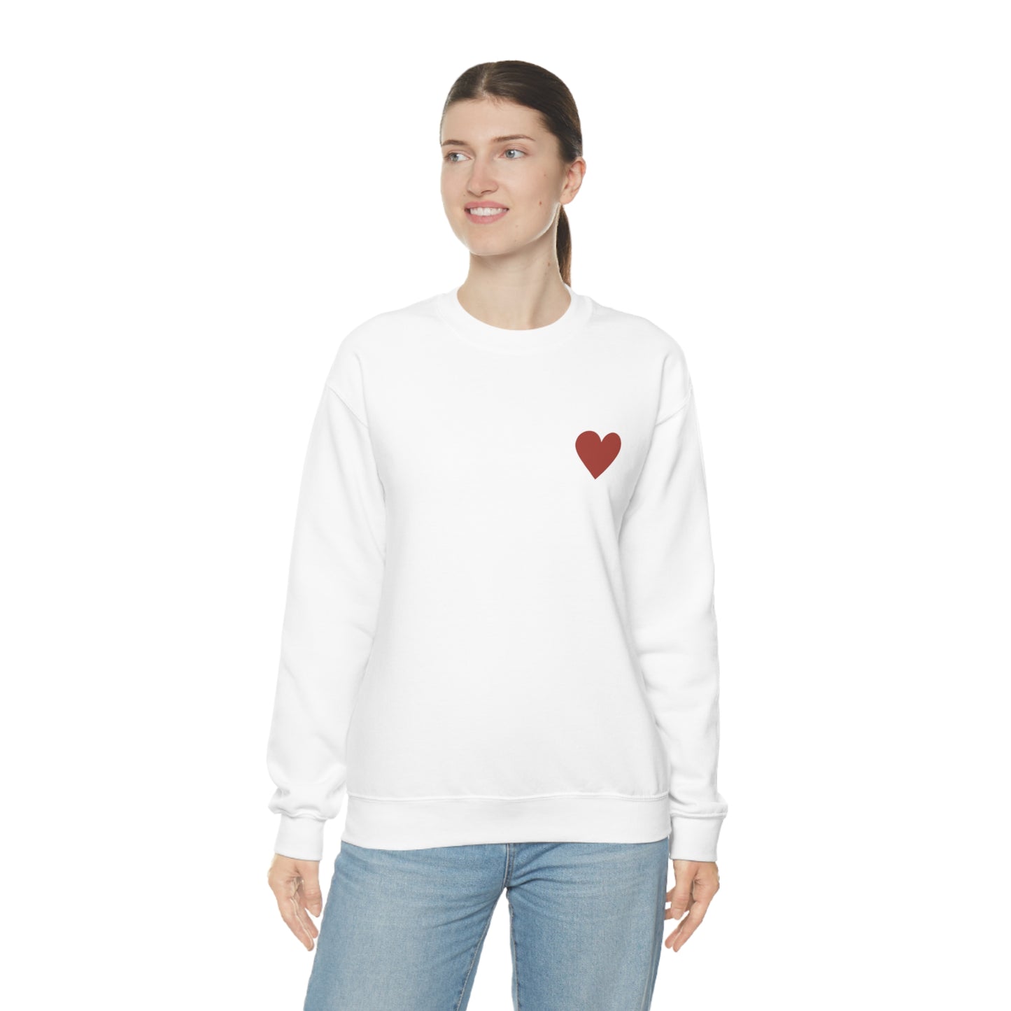 Heart Self Love Club Valentines Day Unisex Heavy Blend Crewneck Sweatshirt Front/Back Print