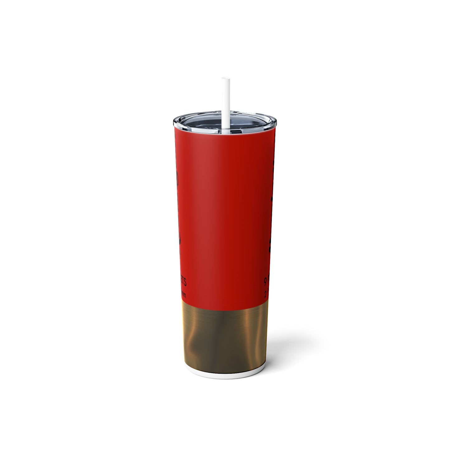 Remington Shotgun Shell Red Skinny Steel Tumbler with Straw, 20oz