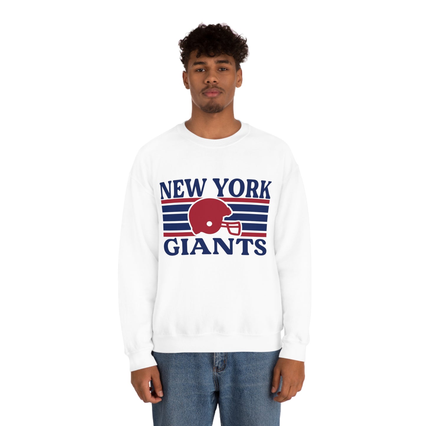 Retro Style New York Football Unisex Heavy Blend Crewneck Sweatshirt