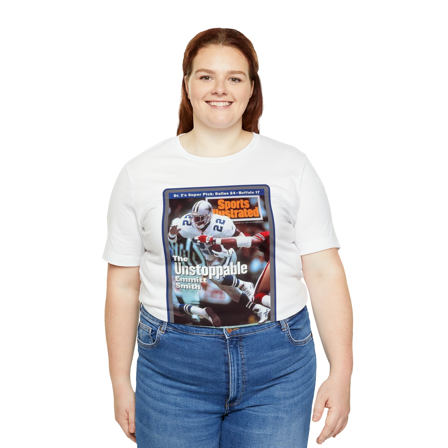 90s Throwback Dallas Cowboys Emmitt Smith v3 Sports Illustrated Magazine Unisex Jersey Short Sleeve Tee