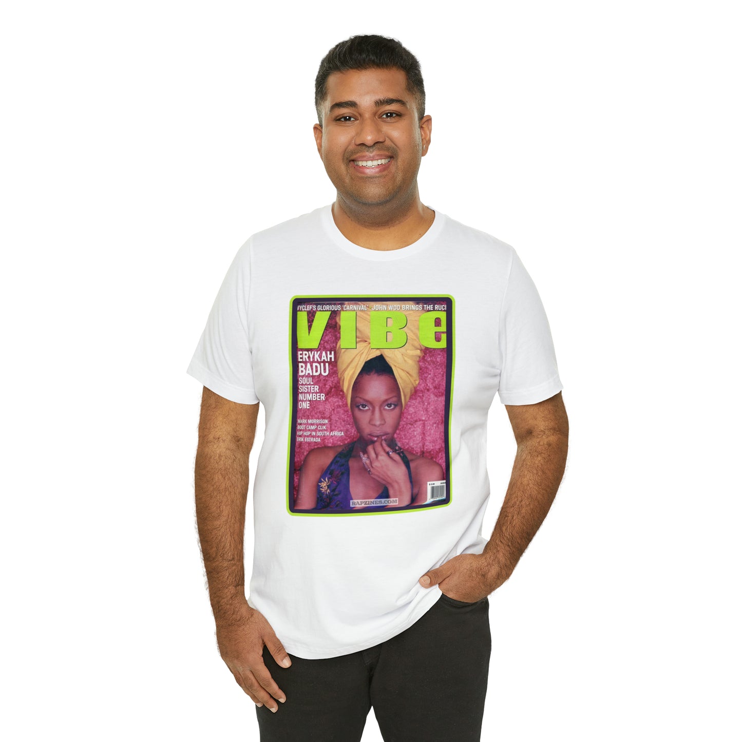 90s Throwback Erykah Badu Vibe Magazine Unisex Jersey Short Sleeve Tee