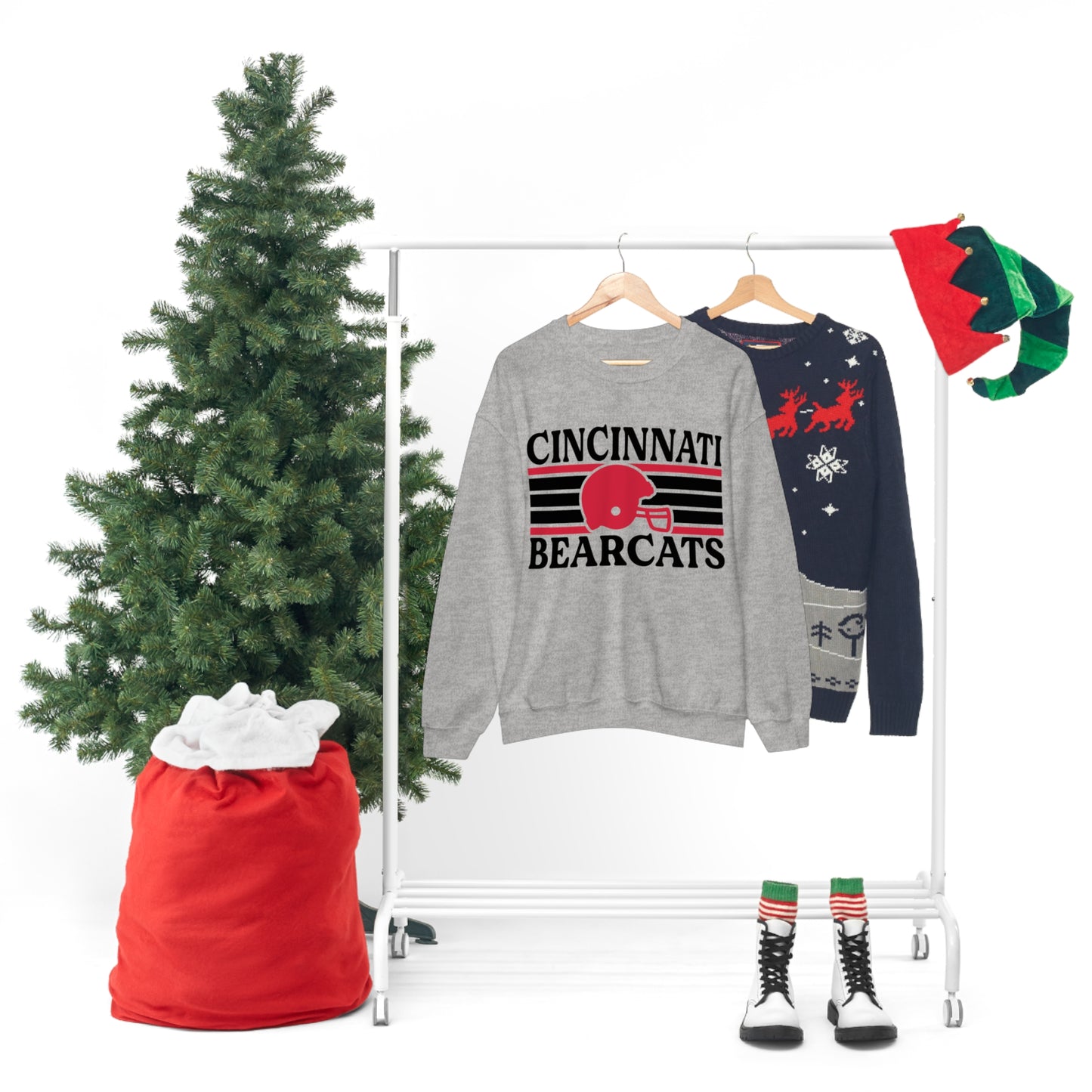 Retro Style Bearcats Football Unisex Heavy Blend Crewneck Sweatshirt