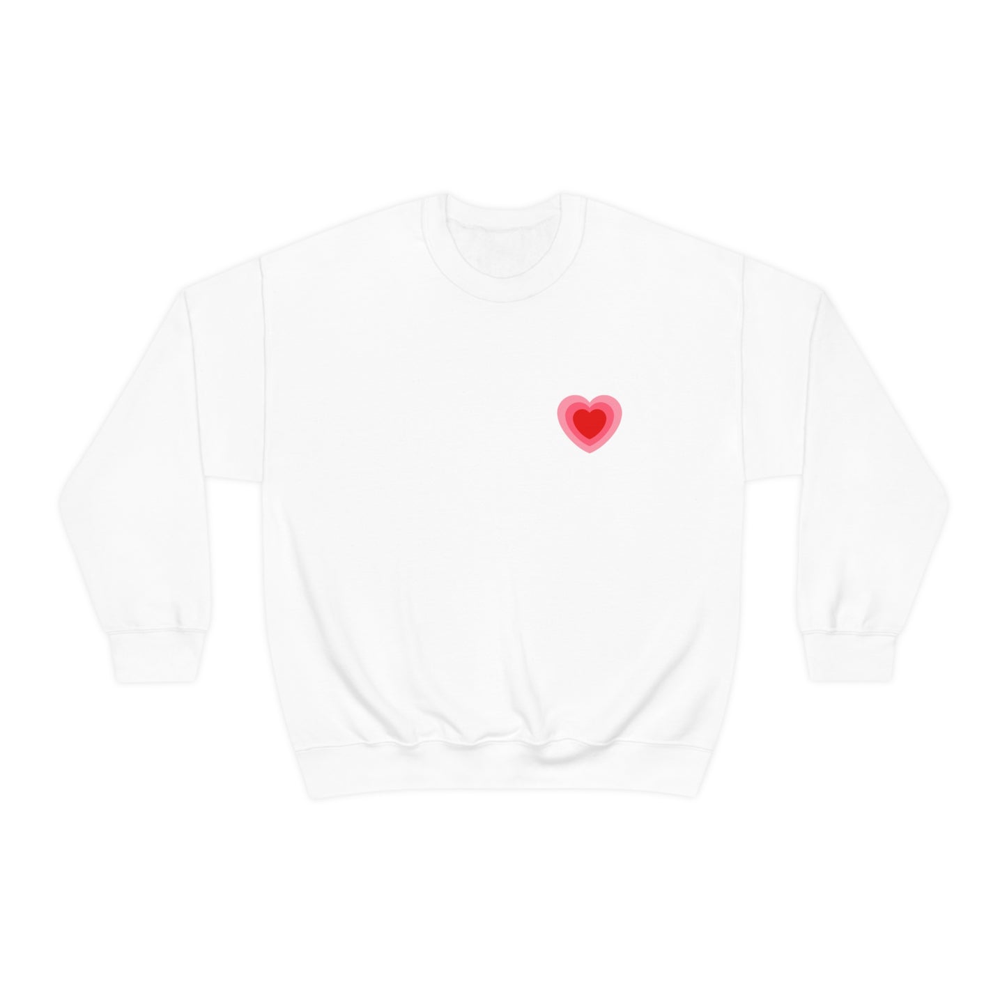 Heart Thick Thighs Love Vibes Valentines Day Unisex Heavy Blend Crewneck Sweatshirt Front/Back Print