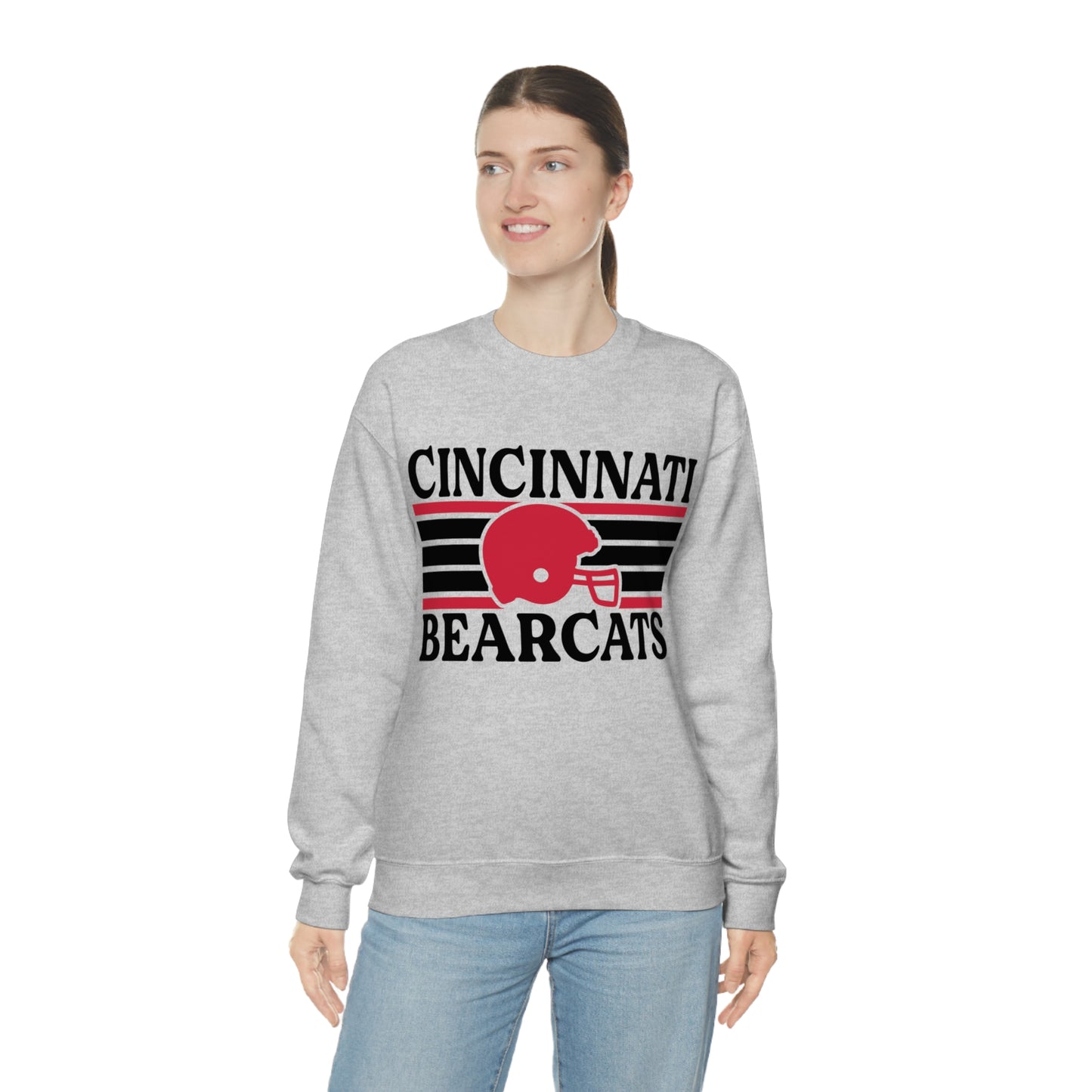 Retro Style Bearcats Football Unisex Heavy Blend Crewneck Sweatshirt