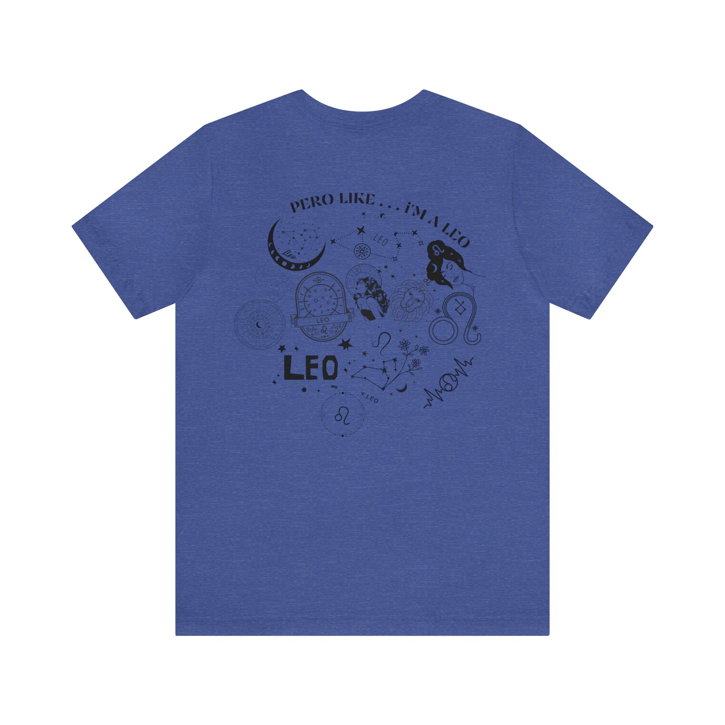 Zodiac Leo - Astrology Unisex Jersey Short Sleeve Tee Front/Back Print