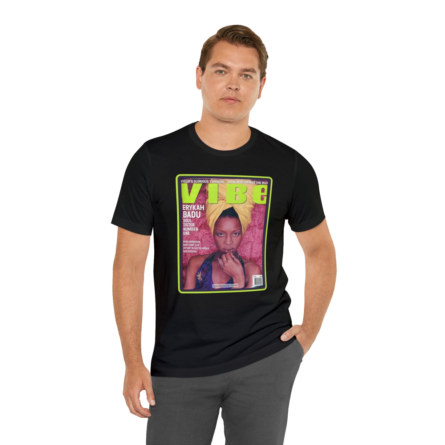 90s Throwback Erykah Badu Vibe Magazine Unisex Jersey Short Sleeve Tee