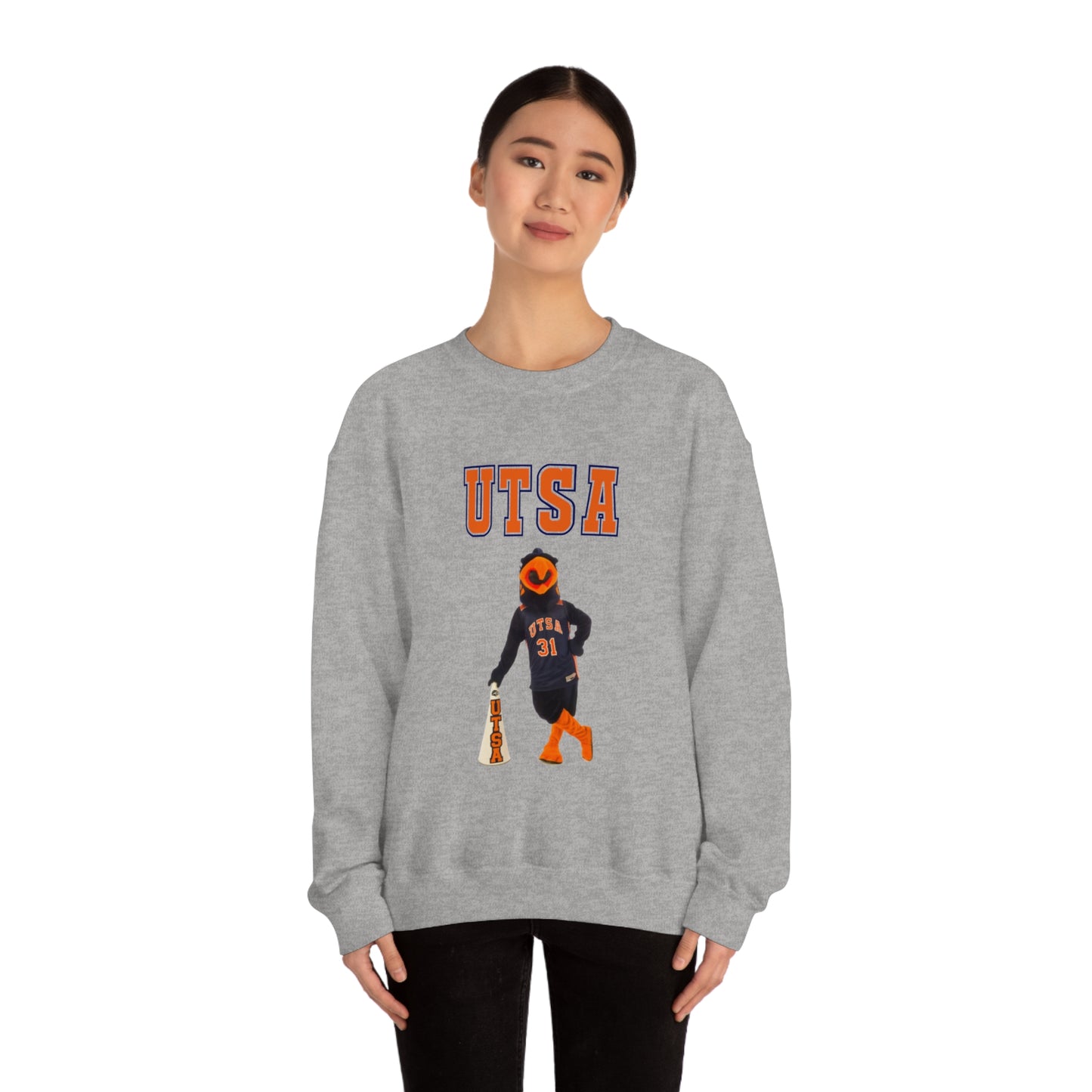 UTSA Mascot Roadrunner San Antonio Texas Unisex Heavy Blend Crewneck Sweatshirt