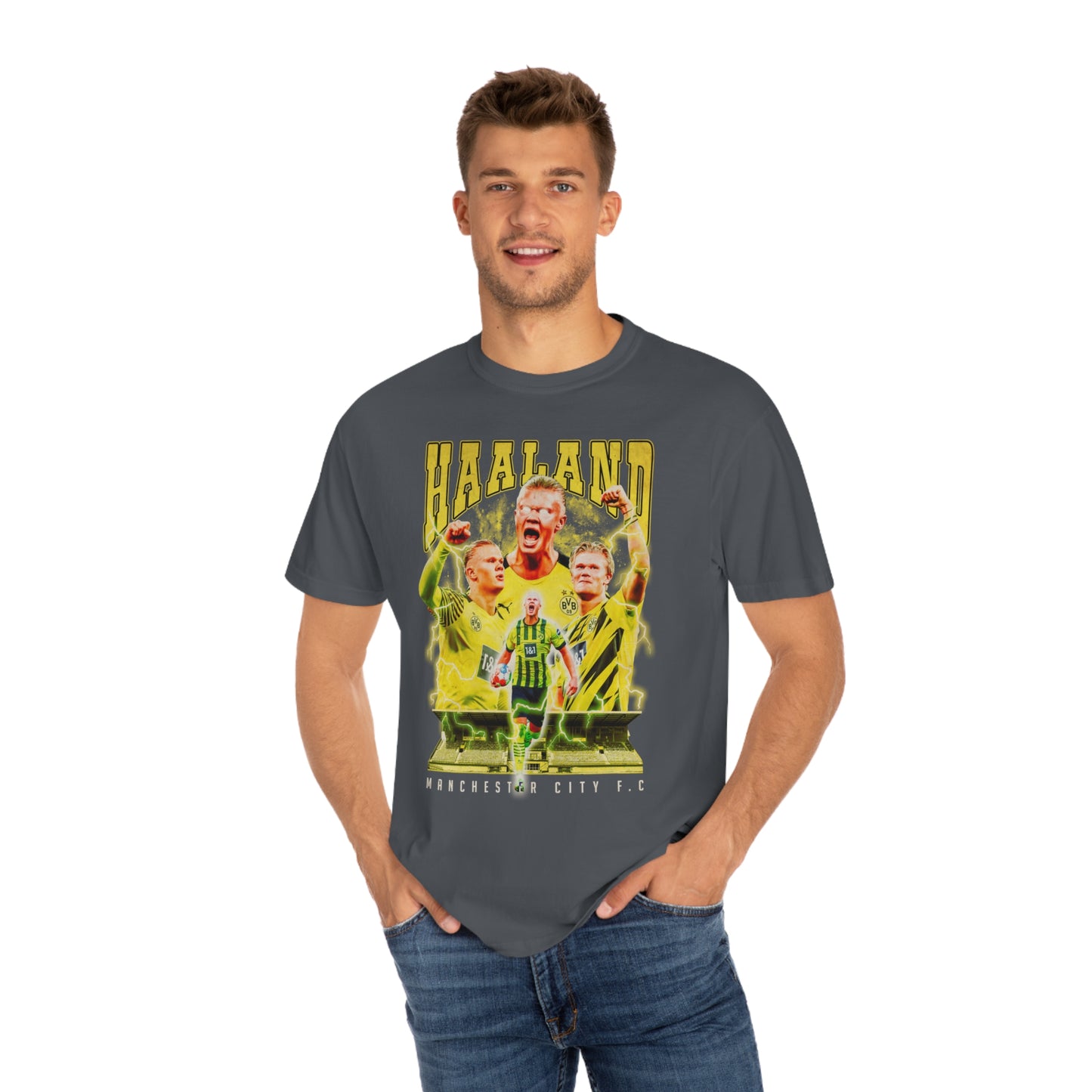 Haaland Soccer Unisex Garment-Dyed T-shirt