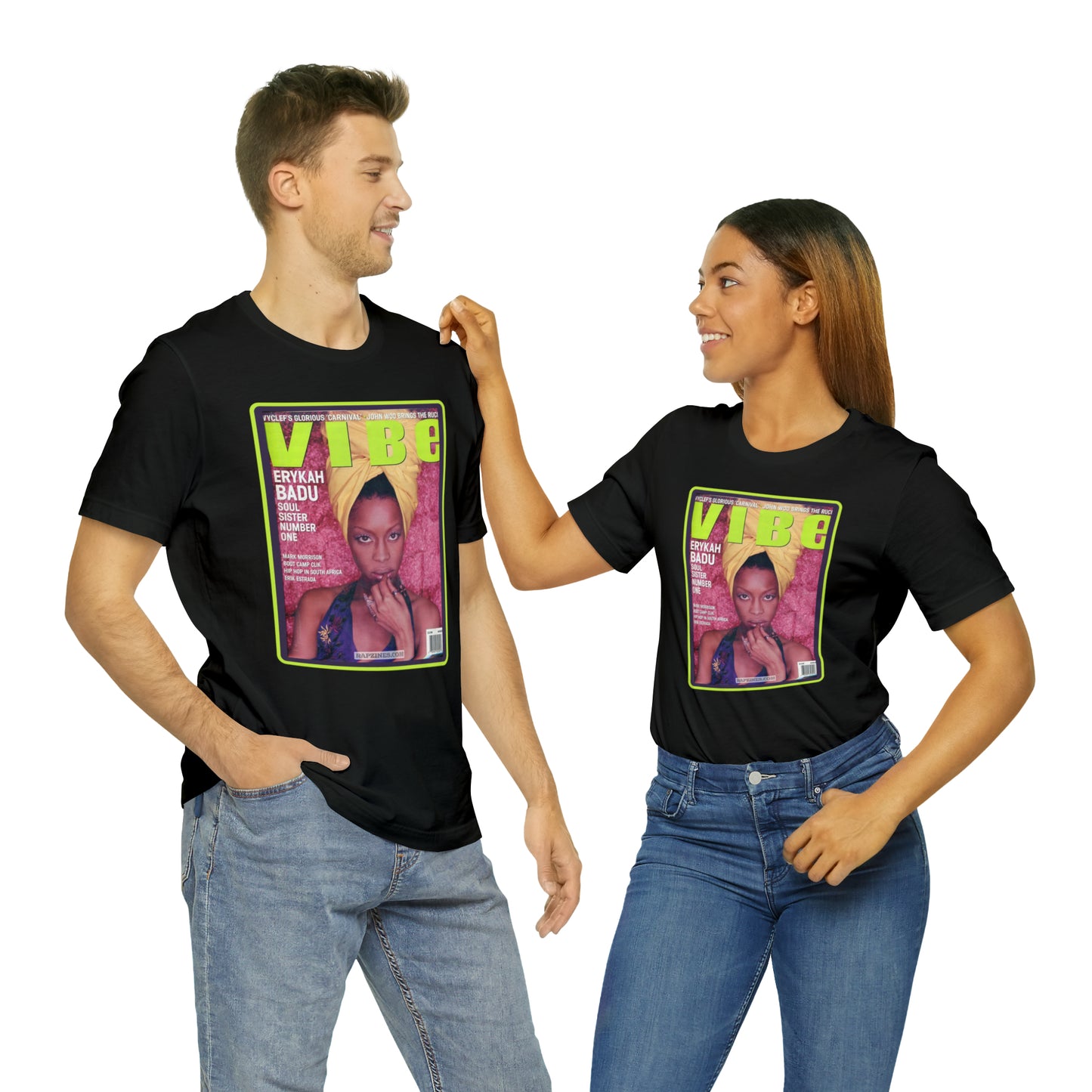 90s Throwback Erykah Badu Vibe Magazine Unisex Jersey Short Sleeve Tee