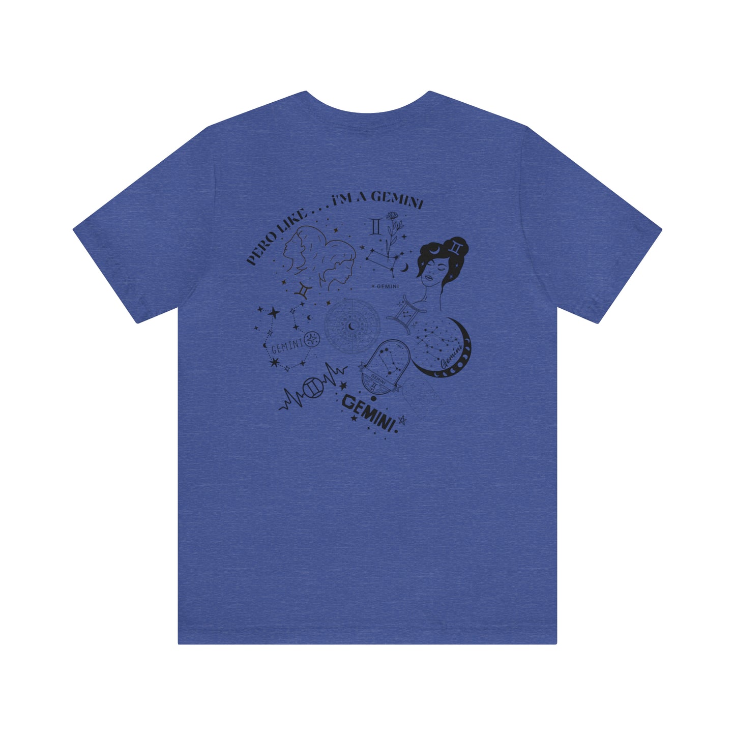 Zodiac Gemini - Astrology Unisex Jersey Short Sleeve Tee Front/Back Print