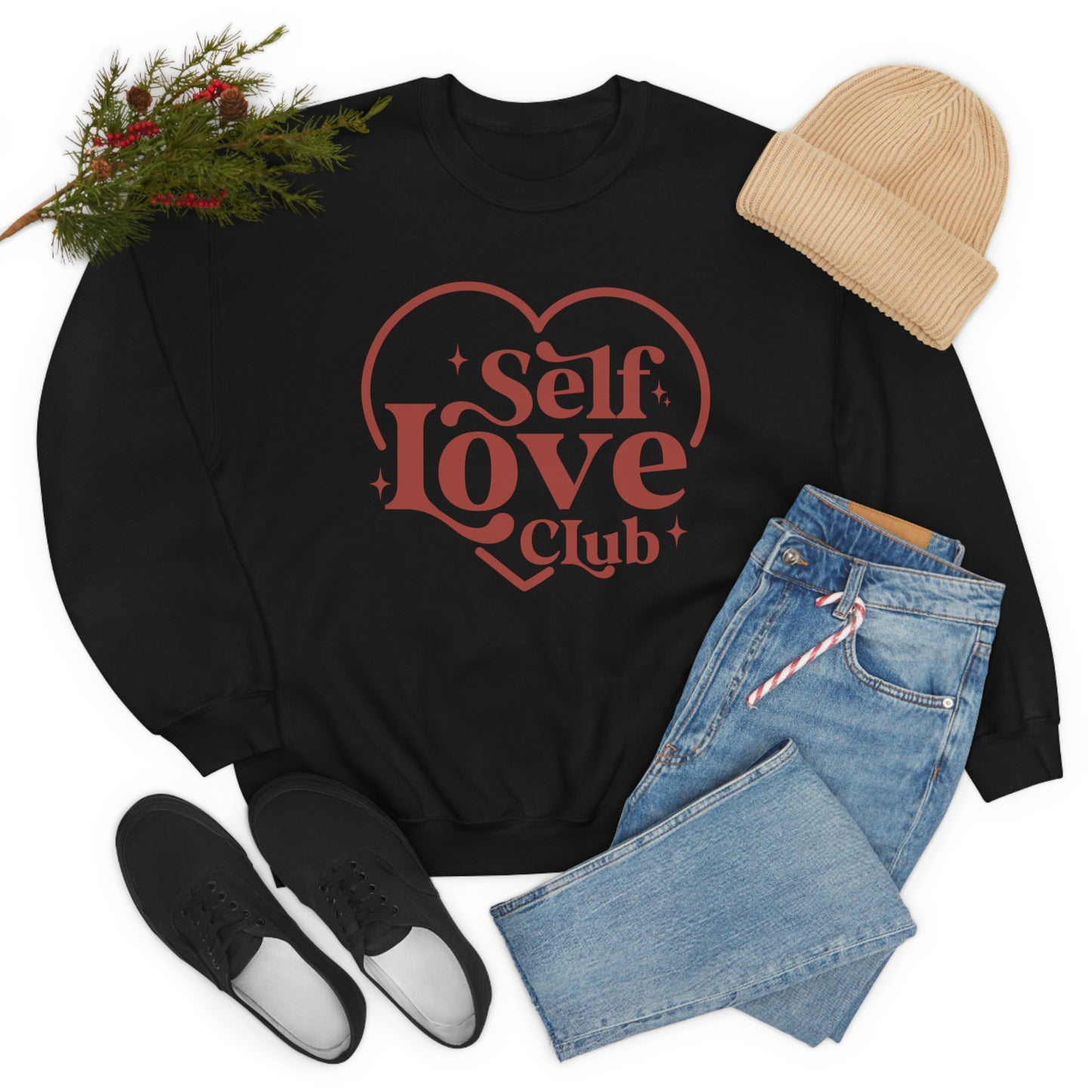 Self Love Club Valentines Day Unisex Heavy Blend Crewneck Sweatshirt