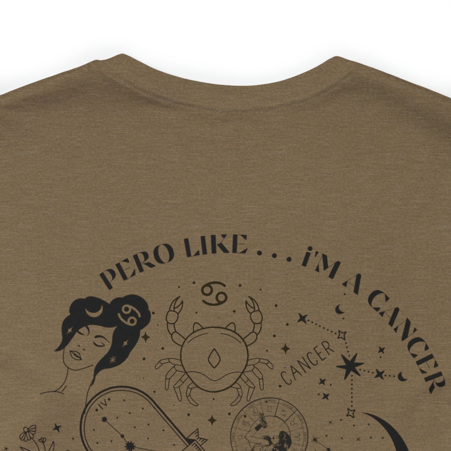 Zodiac Cancer - Astrology Unisex Jersey Short Sleeve Tee Front/Back Print