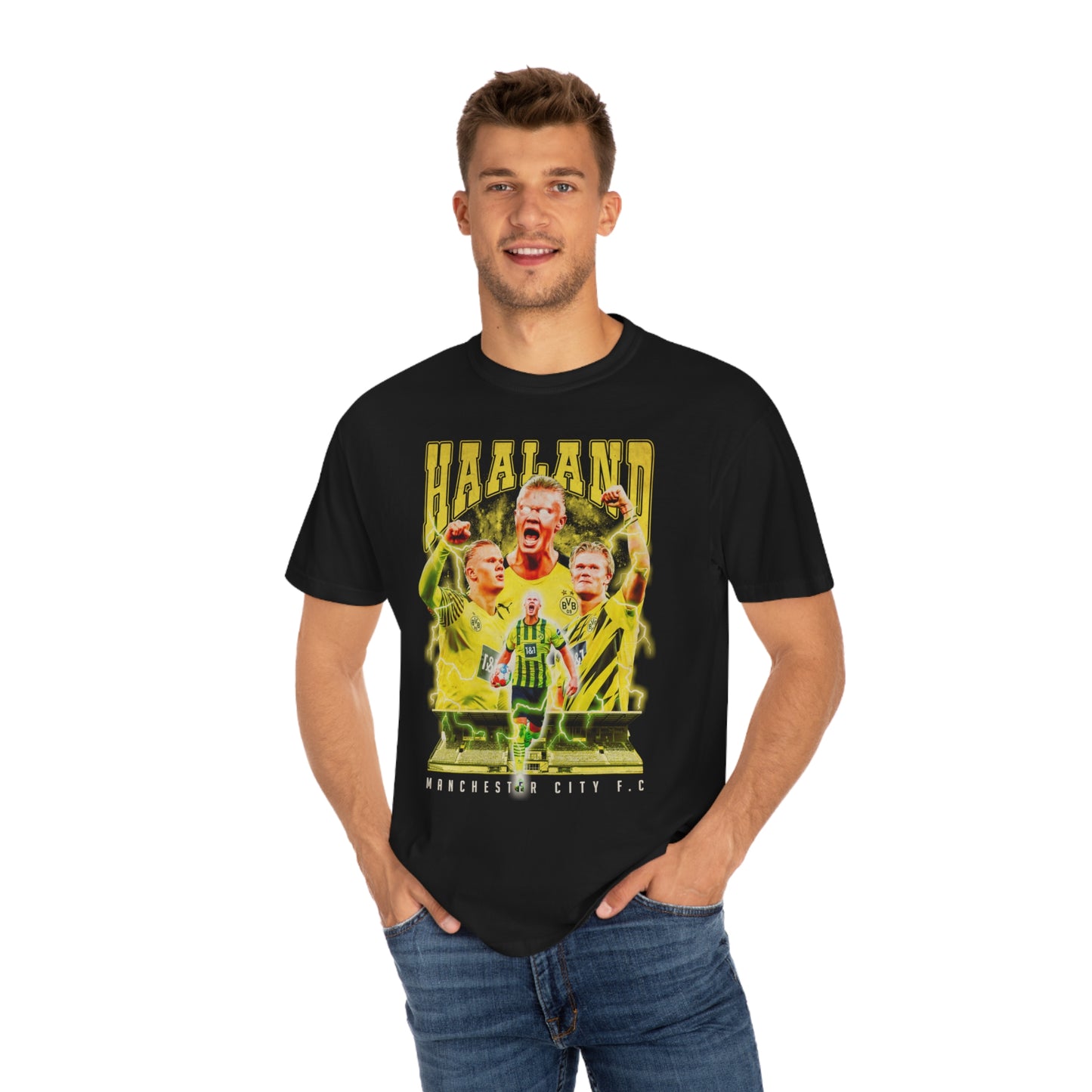 Haaland Soccer Unisex Garment-Dyed T-shirt