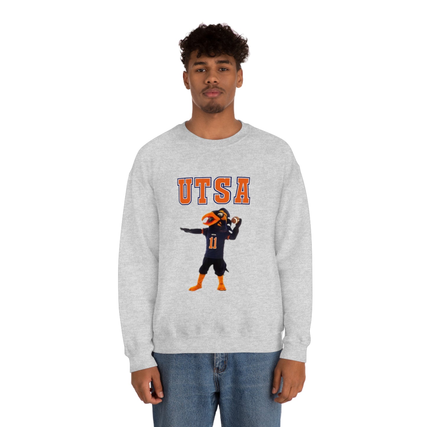 UTSA Mascot Roadrunner San Antonio Texas Unisex Heavy Blend Crewneck Sweatshirt