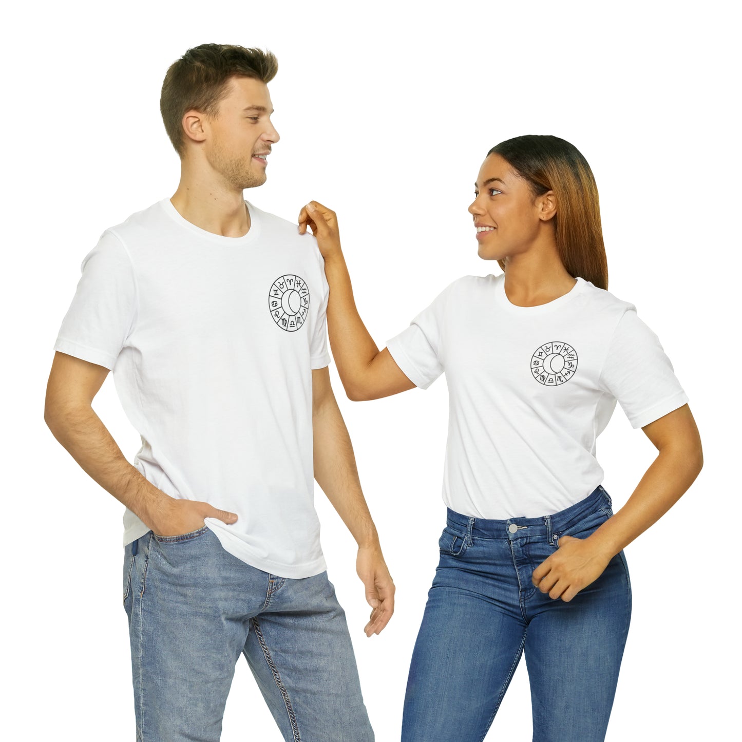 Zodiac Pisces - Astrology Unisex Jersey Short Sleeve Tee Front/Back Print