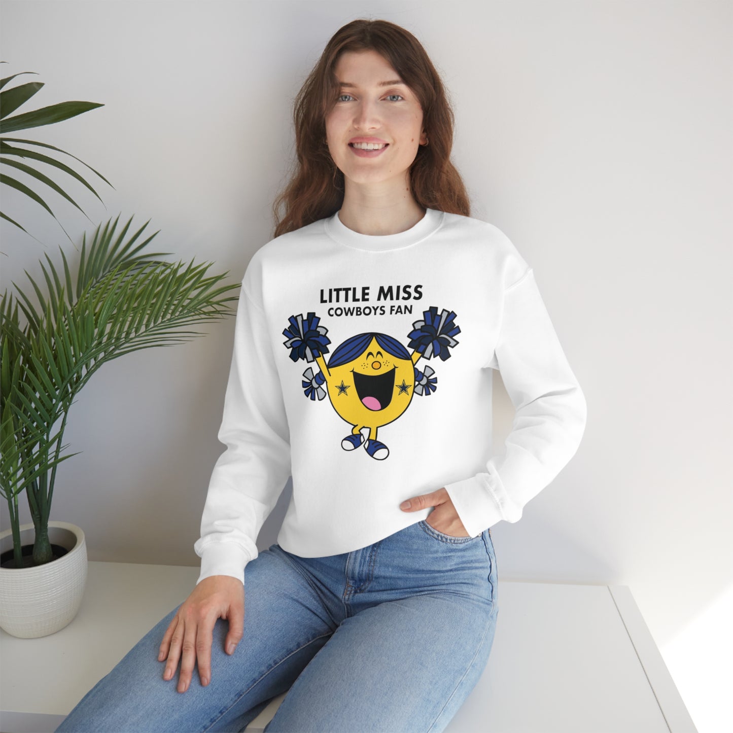 Little Miss Dallas Cowboys Unisex Heavy Blend Crewneck Sweatshirt