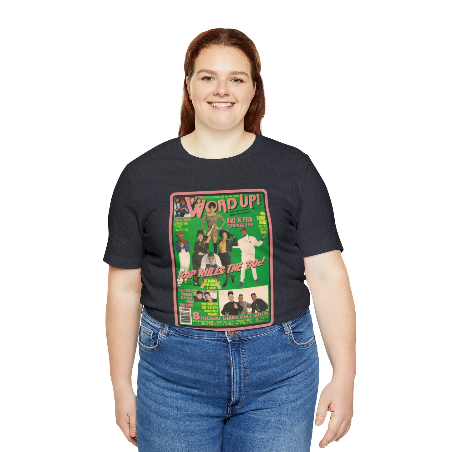90s Throwback Word Up Magazine Unisex Jersey Short Sleeve Tee